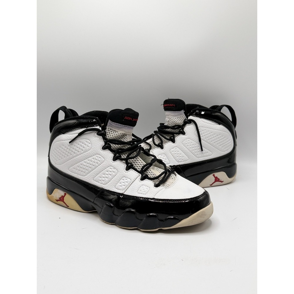 Nike Air Jordan 9 Retro White Black Red Patent Leather Mens 13 302370-106